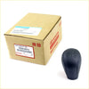 Black leather manual gear shift knob with stitched detailing and embossed gear markings for toyota hilux vigo 2004-2010