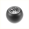 Black spherical manual gear shift knob with white silver 5 speed gear pattern for toyota land cruiser