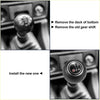 Black spherical manual gear shift knob with engraved gear positions and silver-rimmed insert for toyota land cruiser 1974-1984