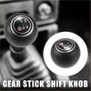 Black manual gear stick shift knob for toyota land cruiser with glossy finish and circular white red gear numbers