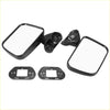 Black plastic manual rearview mirror assemblies with rectangular glass and mounting brackets for toyota hilux 2015-2023