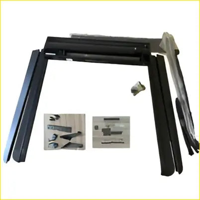 Black plastic window frame kit with metal hardware components for manual retractable flat roller shutter hard lip cover fit for gwm cannon alpha 2024+