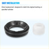 Black rubber manual transmission shift lever bushing with white plastic cap for toyota 4wd ute offroad replacement