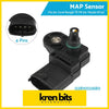 Black plastic map boost pressure sensor with metallic center port and green o-ring for ford ranger pj pk mazda bt50