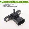 Black plastic map sensor with metallic connectors and cylindrical protrusion for toyota 4runner limited 2003-2009