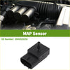 Black plastic map sensor for toyota caldina 1992-2002 with rectangular body, cylindrical port, and connector