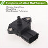 Black plastic map sensor with cylindrical connector and two metal mounting holes for toyota duet m100a 2000-2002