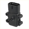 Black plastic mass air flow sensor with rectangular housing and top connector for toyota rav4 2001-2005