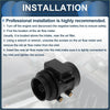 Black plastic mass air flow sensor with gold threaded connectors for 1996-1998 toyota 4runner shown from back side