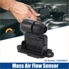 Black plastic mass air flow sensor with cylindrical intake port and bracket for toyota avalon 1997-1999