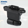 Black plastic throttle position sensor with rectangular connector and cylindrical section for toyota avalon 1997-1999