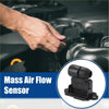 Black plastic mass air flow sensor for toyota avalon 1997-1999 with cylindrical intake port and mounting bracket