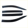 Set of four black glossy vinyl window visors for ford ranger 2012-2021 with a sleek finish for automotive use