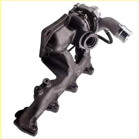 Black cast iron maxpeedingrods gt1544z turbocharger with polished silver exhaust outlet for ford transit connect 1.8tdci