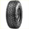 Black rubber maxxis razr at811 285 70 r17 off-road tire with deep aggressive tread and race branding on sidewall
