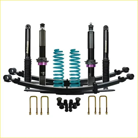Black and teal coilover suspension kit with purple accents for mazda bt-50 series iii dobinsons ims monotube