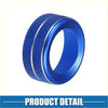 Blue metallic media volume tune button cover with diamond texture and silver lines for toyota 4runner 2010-2020