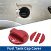 Red metallic metal gas fuel tank cap cover sticker with lock and open arrows for toyota hiace 200 series