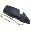 Black plastic car side mirror with sleek rectangular design and integrated wiring for ram 1500 2500 manual fold