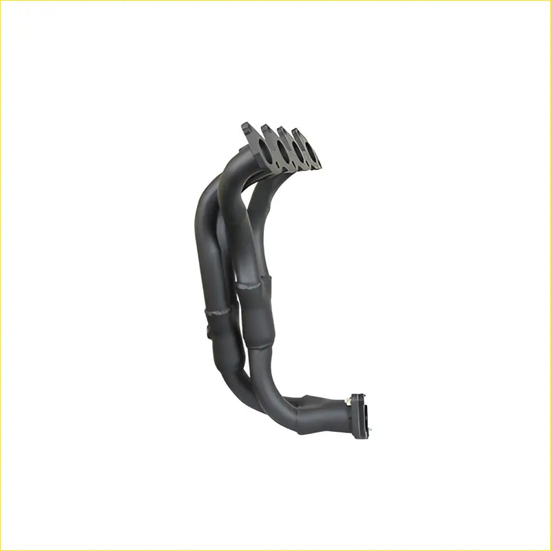 Black metallic exhaust manifold with multiple cylindrical tubes and flanged ends for mits magna 26l carb efi gasket dsf036