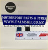 Two small black plastic mk2 escort window seal trim clips for inner or outer installation on automotive windows