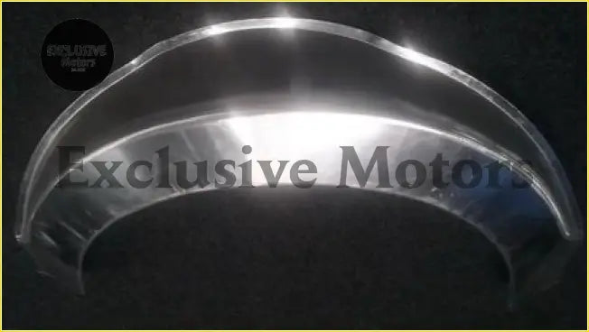Shiny chrome-finished mk2 rear tarmac alloy flare front fender with sleek curved design for motorcycles