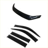 Black glossy plastic window visors and matching rear spoiler for monsoon and bonnet guard ford ranger pk 2008-2011