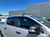 Silver ford ranger px1 pickup truck with black side mirrors roof rack featuring monsoon and bonnet guard oem style