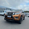 Bronze nissan navara np300 with black bonnet guard and alloy wheels featuring monsoon and bonnet guard oem style kit
