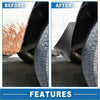 Black plastic fender liner protector mud flap splash guard for toyota rav4 2006-2012 shown from the back side