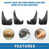 Set of four black plastic mud flaps for toyota rav4 2006-2012 protecting your car from mud and debris