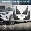 Black plastic mud flaps splash guard for Toyota RAV4 hybrid 2019-2024 with easy installation and vehicle protection