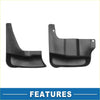 Black plastic mud flaps for toyota sienna 2004-2010 driver and passenger side splash guards back view