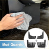 Black plastic mud flap splash guards with matte finish and molded edges for Toyota Sienna 2004-2010