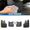 Black plastic mud flap splash guards with mounting hardware for toyota tundra 2022-2024 pickup