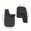 Black plastic mud flaps with molded contours and mounting holes for toyota tacoma 2005-2015 front splash guards