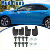 Black plastic mud flaps kit with matching screws and metal brackets for toyota tacoma 2005-2015 front use