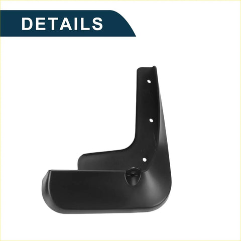 Black plastic l-shaped mud flap with mounting holes for toyota alphard 2010-2021 splash guards set back side