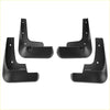 Set of four black plastic mud flaps with molded holes and glossy finish for toyota alphard splash guards 2010-2021
