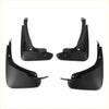 Set of four black plastic mud flaps with molded mounting brackets for toyota bZ3 2023 2024 splash guards