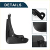 Black plastic car side mud flap with curved angular design and mounting holes for toyota bZ3 2023-2024 splash guard set