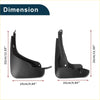 Black plastic mud flaps splash guards with sleek molded design and brackets for toyota bZ3 2023-2024