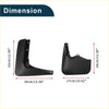 Black plastic mud flaps with mounting holes and curved design for Toyota Hiace 1992-2003 splash guards set