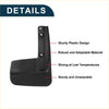 Black plastic mud flap with sturdy design and mounting holes for Toyota Hiace 2019-2023 splash guards set
