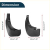 Black plastic mud flaps splash guards with curved design and mounting holes for toyota innova 2007-2010