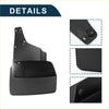 Black plastic mud flap with mounting holes and curved design for toyota land cruiser lc100 1998-2007 backside view