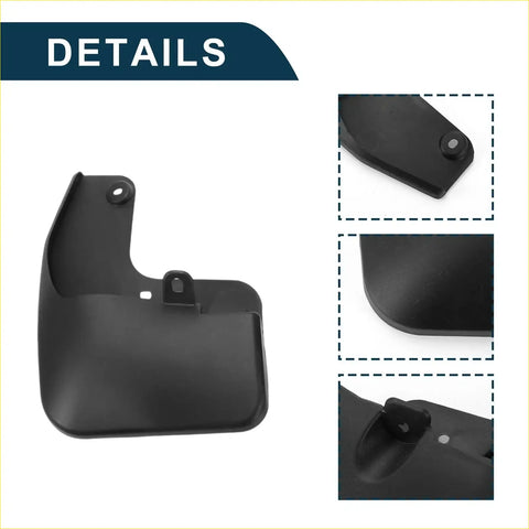 Black plastic mud flap with mounting holes and curved protective design for toyota rav4 fashion edition 2018