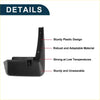 Black plastic mud flap with sturdy l-shaped design for toyota sienna 2022-2024 splash guards set back side view