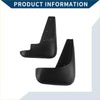 Black plastic mud flaps splash guards for front and rear wheels of toyota vios 2004 to 2007