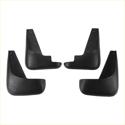 Set of four black plastic mud flaps splash guards 2x front and rear for toyota vios 2004 to 2007 wheels